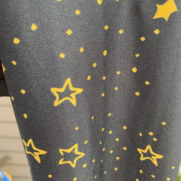 Goldsheep Share Gold Stars Printed Leggings Xsmall Black Yoga gym - Picture 9 of 9